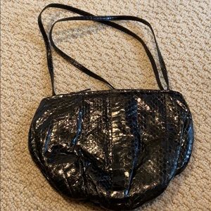 Snakeskin black bag